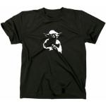 Sorte Star Wars Yoda Styletex23 T-shirts med tryk i Bomuld Størrelse XL til Herrer 