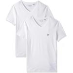 Hvide Guess Kortærmede t-shirts med korte ærmer Størrelse XL til Damer på udsalg 