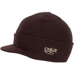 2Stoned Deluxe Hat with Visor Beanie Cap in 10 Colours and 2 Sizes for Women, Men and Children, brown