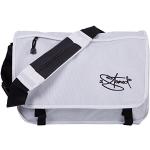 2Stoned Original Vintage Messenger Bag Shoulder Bag Beach Bag, White (classic logo), Shoulder bag