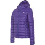 4 °F Women's Down Jacket with Hood Padded Jacket, Womens, Daunenjacke mit Kapuze, purple, S