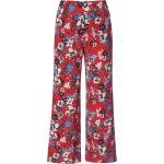 Røde SEMILUNA by UTA RAASCH Capri bukser i Viskose Størrelse XL med Blomstermønster til Damer på udsalg 