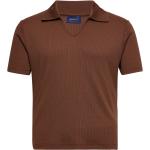 Brune Gant Kortærmede polo shirts med korte ærmer Størrelse XL 