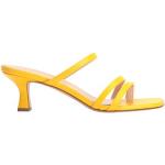 Gule Elegant 8 by Yoox Sommer Klipklappere i Læder Spool hæle med firkantede skosnuder Størrelse 41 til Damer på udsalg 