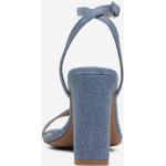 Blå ONLY Sommer Støvletter med hæl i Polyurethane blokhæle med rem Hælhøjde over 9 cm Størrelse 43 til Damer 