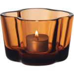 "Aalto Tealight Candleholder 60Mm Home Decoration Candlesticks & Lanterns Tealight Holders Orange Iittala"