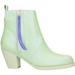 Lysegrønne Acne Studios Læderstøvler blokhæle Med lynlåse Størrelse 40 til Damer på udsalg 