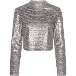 Adalynn Sequin Top Tops T-shirts & Tops Long-sleeved Silver French Connection