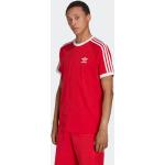 Røde Sporty adidas Adicolor T-shirts med rund hals i Jersey med rund udskæring Størrelse XL til Herrer 