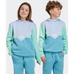 Blå Sporty adidas Adicolor Bæredygtige Fleecetrøjer til børn i Fleece Størrelse 164 på udsalg 