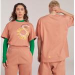 Pinke adidas Adidas by Stella McCartney Økologiske Bæredygtige T-shirts med rund hals i Jersey med rund udskæring Størrelse XL til Herrer på udsalg 