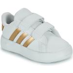 Hvide Sporty adidas Court Sneakers Hælhøjde op til 3 cm Størrelse 26 til Børn på udsalg 