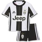 adidas Jungen Trainingsanzug Juventus Turin Mini-Heimausrüstung Trikot + Shorts, Top:White/Black Bottom:Black/White, 92