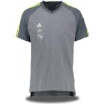 Grå Sporty Real Madrid C.F. adidas T-shirts i Jersey Størrelse XL til Herrer 