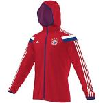 Hvide FC Bayern München adidas Jakker Størrelse XL med hætte med Striber 
