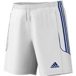Hvide Sporty adidas Squadra Shorts i Mesh Størrelse XL med Striber 