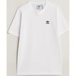 Hvide Sporty adidas Essentials T-shirts med rund hals i Bomuld med rund udskæring med korte ærmer Størrelse XL til Herrer 