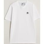 Hvide Sporty adidas Essentials T-shirts med rund hals i Bomuld med rund udskæring med korte ærmer Størrelse XXL til Herrer 