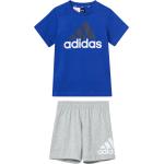 Blå adidas Sport Performance Træningssæt til børn i Bomuld Størrelse 116 på udsalg 
