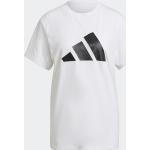 Hvide Sporty adidas Sportswear T-shirts med tryk i Jersey Størrelse XL til Damer på udsalg 