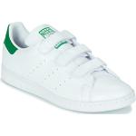 Hvide Sporty adidas Stan Smith Sneakers med velcro Hælhøjde op til 3 cm Størrelse 46 til Damer på udsalg 