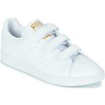 Hvide Sporty adidas Stan Smith Sneakers med velcro Hælhøjde op til 3 cm Størrelse 44 til Damer på udsalg 
