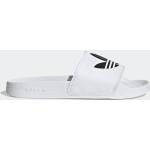 Hvide Sporty adidas Adilette Sommer Klipklappere i Syntetiske med rem Størrelse 47 til Herrer 