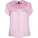Pinke Bluser med rund udskæring med korte ærmer Størrelse XL med Camouflage til Damer på udsalg 