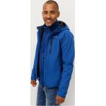 Blå Vandtætte Áhkká Økologiske Softshell jakker i Fleece Størrelse XXL med hætte på udsalg 