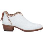 Hvide ALBERTO FASCIANI Læderstøvler i Læder blokhæle Med lynlåse Størrelse 38.5 til Damer 