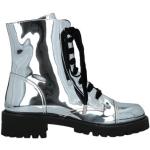 Sølvfarvede ALEXANDRE VAUTHIER Læderstøvler blokhæle Med lynlåse Størrelse 36 til Damer 