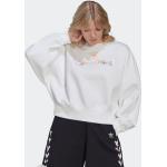 Hvide Sporty adidas Sweaters i Bomuld Størrelse XL til Damer på udsalg 