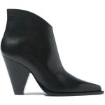Sorte Scarosso Læderstøvler i Læder Chunky hæle Hælhøjde 7 - 9 cm Størrelse 41 til Damer på udsalg 