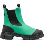 Grønne Ganni Chelsea støvler i Læder Med elastik Størrelse 40 til Damer på udsalg 