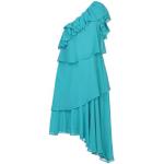 Turkise Midi Anna Rachele Kjoler i Polyester med Flæser One shoulder Størrelse XL til Damer 