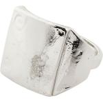 Anni Rustic Signet Ring Silver-Plated Silver Pilgrim