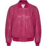 Pinke My Essential Wardrobe Bomber jakker i Læder Størrelse XL til Damer på udsalg 