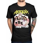 Anthrax Herren, T-Shirt, Euphoria Group Sketch, Schwarz, Small (Herstellergröße: Small)