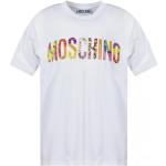 Hvide Casual MOSCHINO T-shirts i Bomuld med rund udskæring Størrelse XL til Herrer på udsalg 