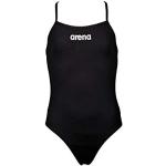 Arena Girls' Training Swimsuit Solid Lighttech (Quick Drying, UV Protection UPF 50+, Chlorine-Resistant), black, 128