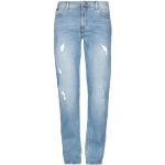 Blå Armani Exchange Straight leg jeans i Læder Falmede Størrelse XL til Herrer 