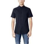 Blå Armani Exchange Sommer Kortærmede skjorter med korte ærmer Størrelse XXL til Herrer på udsalg 