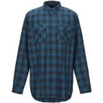Blå Klassiske Armani Exchange Langærmede skjorter i Bomuld Med lange ærmer Størrelse XL til Herrer 