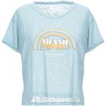 Himmelblå Armani Exchange Kortærmede t-shirts i Jersey med rund udskæring med korte ærmer Størrelse XL til Damer 