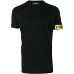 Sorte Casual DSQUARED2 T-shirts i Bomuld med rund udskæring Størrelse XXL til Herrer 