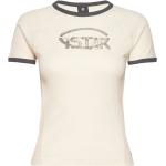Army Ringer Slim R T Wmn Tops T-shirts & Tops Short-sleeved Cream G-Star RAW