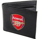 Arsenal FC Herren Leder Geldbörse mit Club Wappen (Einheitsgröße) (Schwarz)