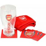 Arsenal FC Pint Glass Mini Bar Set
