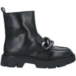 Sorte Ash Læderstøvler i Læder blokhæle Med lynlåse Størrelse 40 til Damer på udsalg 