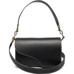 Assisi Black/Contrast Stitch Vacchetta Designers Small Shoulder Bags-crossbody Bags Black ATP Atelier